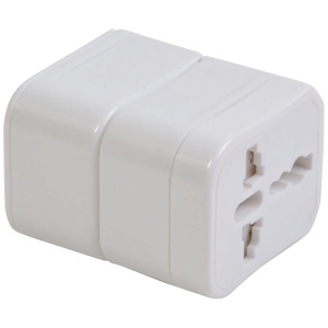 ON Universal adapter with plastic case. Input and output: 100-125 V 6 A or 220-250 V 6 A