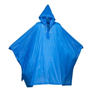 ON Water-resistant, embossed PVC (260 g) poncho, supplied in a transparent bag. One size