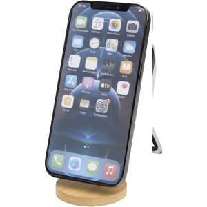 PF™ Alcor recycled plastic foldeable magnetic phone stand with bamboo details - Img 2