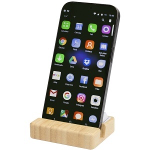 PF™ Algol suport telefon și jucărie antistres din plastic reciclat cu detalii din bambus - Img 1