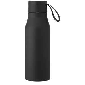 PF™ Ljungan 500 ml copper vacuum insulated stainless steel bottle with PU leather strap and lid