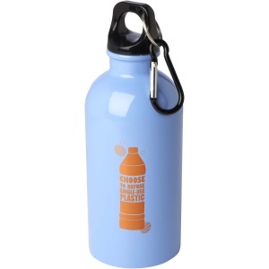 PF™ Oregon sticlă de apă 400 ml din oțel inoxidabil simplu perete certificat RCS cu carabină - Img 19