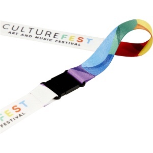 PF Lois sublimation RPET lanyard with safety breakaway