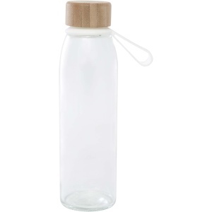 PF Porto 500 ml glass water bottle with silicone handle and bamboo lid