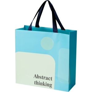 PF Smartfold 230 g/m2 paper bag with ribbon handles and matt lamination - 31 x 12 x 31 cm - Img 3