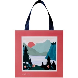 PF Smartfold 230 g/m2 paper bag with ribbon handles and matt lamination - 24 x 10 x 24 cm - Img 9