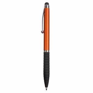 Plastic twist pen with rubberised grip and touchscreen rubber tip - Img 10