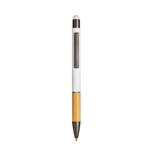 Push button aluminium ball pen with bamboo handle and color touch - Img 15