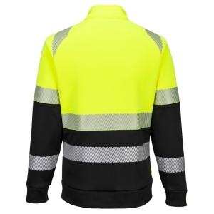 PW DX4 Hi-Vis Class 1 Funnel Neck Zipped Sweatshirt - Img 4