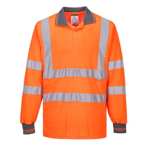 PW Hi-Vis Polo Shirt L/S