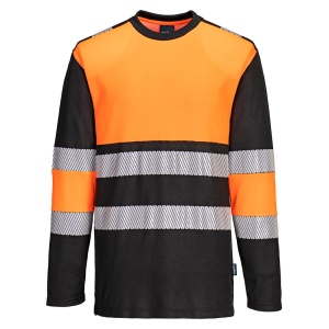 PW PW3 Hi-Vis Cotton Comfort Class 1 T-Shirt L/S