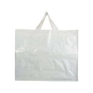 Recycled laminated 120 g/m2 PP shopping bag with gusset and short  handles - Img 18