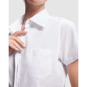RO CĂMAȘĂ DE LUCRU CU MÂNECĂ SCURTĂ SOFIA - 65% poliester / 35% bumbac, poplin, 130 g/m². - Img 4