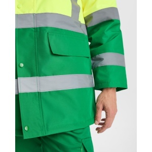 RO PARKA CU VIZIBILITATE RIDICATĂ MERAK - Material: 100% poliester 300d laminatcăptușeală: 100% poliesterumplutură: 100% poliester395g/m² - Img 8
