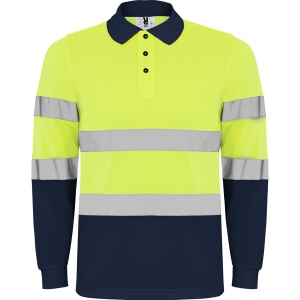 RO TRICOU POLO CU MÂNECI LUNGI CU VIZIBILITATE RIDICATĂ POLARIS - 100% poliester pique, 170 g/m². - Img 4