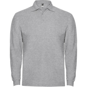 RO TRICOU POLO CU MÂNECI LUNGI ESTRELLA - 100% bumbac, punct pique, 220 g/m².Culoarea gri melanj 58: 85% bumbac / 15% vâscoză. - Img 12