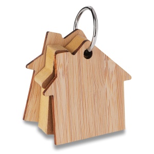 Royal HOMELAND bamboo keychain with memo cards