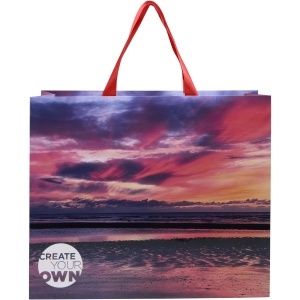 Smartfold 230 g/m2 paper bag with ribbon handles and gloss lamination - 42 x 12 x 35 cm - Img 7