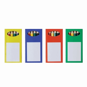 TOP™ Set 6 creioane colorate RAINBOW, asortate 4 culori
