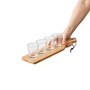 TOP™ Tava cu pahare de shot BAMBOO PARTY