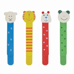 TOP FUNNY ANIMALS - Wooden bookmarks 4-times assorted, price per piece