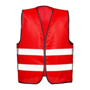 Vestă promoțială din poliester cu bandă reflectorizantă și închidere cu velcro - Img 1