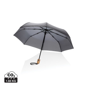 XD™ 21" Impact AWARE™ RPET 190T bamboo auto open/close umbrella
