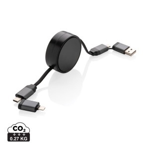 XD™ Terra RCS recycled aluminium retractable 6 in 1 cable