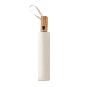 XD™ Umbrelă mini automată 21" Kaycey Aware™ RPET cu mâner din acacia - Img 1