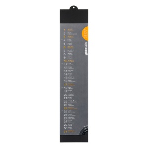 2027 monthly wall calendar in 300 gsm black cardboard