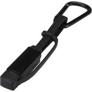 Algieba 65W 3-in-1 recycled aluminium charging cable with carabiner - Img 3