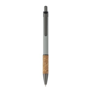 Aluminum pen with cork handle, burnished clip, top and tip - Img 6