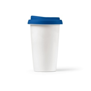 AO Cana de călătorie Tagus din ceramică 330 ml. Perete dublu cu capac colorat