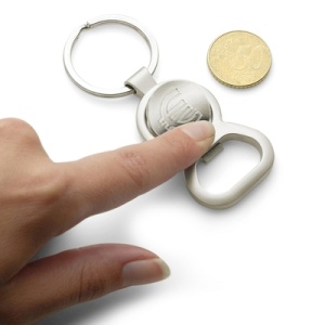AX™ breloc cu monedă pentru cărucior, deschizător de sticle - Img 1
