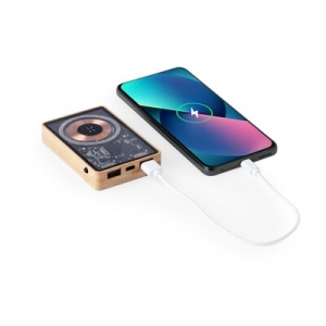 AX™ Magnetic wireless bamboo power bank 5000 mAh, wireless charger 15W - Img 3