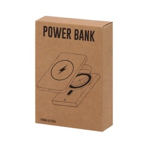 AX™ Power bank din aluminiu reciclat magnetic wireless 5000 mAh, încărcător wireless 15W