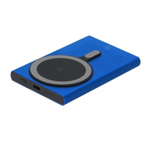 AX™ Power bank din aluminiu reciclat magnetic wireless 5000 mAh, încărcător wireless 15W