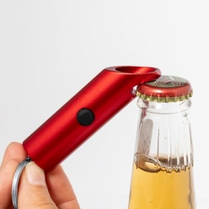 AX™ Recycled aluminium keyring, bottle opener, LED light - Img 3