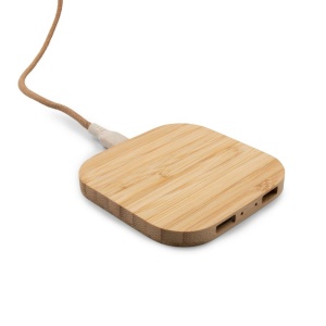 AX Baterie externă wireless din bambus B'RIGHT 8000 mAh, încărcător wireless 15W | Benson