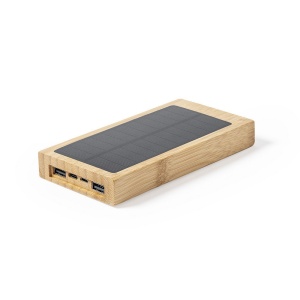 AX Baterie externă wireless din bambus 10000 mAh, încărcător wireless 5W, încărcător solar - Img 2