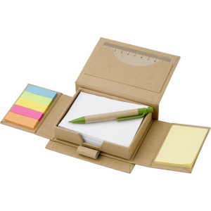 AX Memo holder, notebook, sticky notes, ball pen, ruler