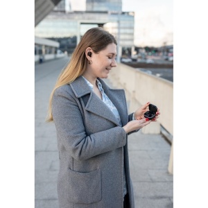 AX Încărcător wireless pliabil din bambus 10W B'RIGHT, suport pentru telefon | Barbra