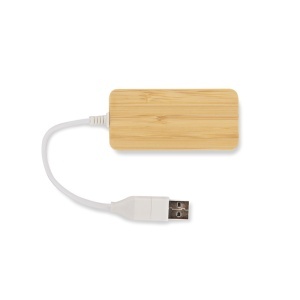 Bamboo splitter USB HUB with replaceable plug - RIVO - Img 4