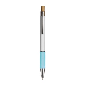 Click pen in aluminum. Colored grip with velvety effect, clip and metal details - Img 6