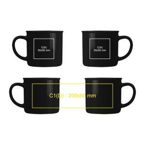 CM™ Cană ceramică retro, 350 ml
