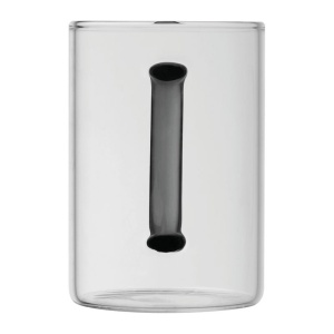 CM™ Pahar din sticlă cu mâner colorat, 250 ml