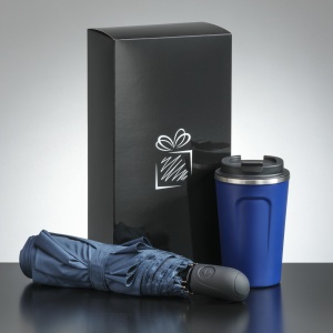 Co™ SET CĂLĂTOR: Cana termică NORDIC 350 ml și UMBRELĂ AUTOMATĂ COMPLETĂ