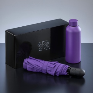 CO Active Set: sticlă termică pentru apă 500 ml și umbrelă automată