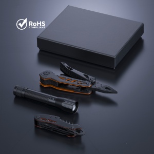 CO Optima Set II: multitool, briceag și lanternă medie