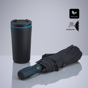 CO Travel Set: cană termică 370 ml și umbrelă automată